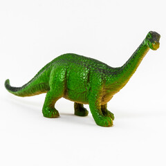 Toy Dinosaurs on White Background
