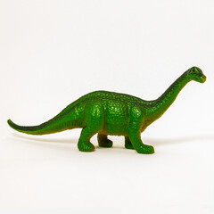 Toy Dinosaurs on White Background