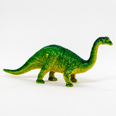 Toy Dinosaurs on White Background