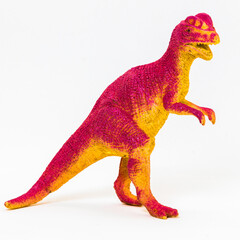 Toy Dinosaurs on White Background