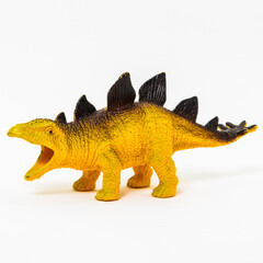 Toy Dinosaurs on White Background