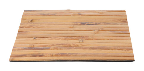 vintage bamboo tray on white background