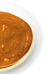 Freshly baked pancake on a plate