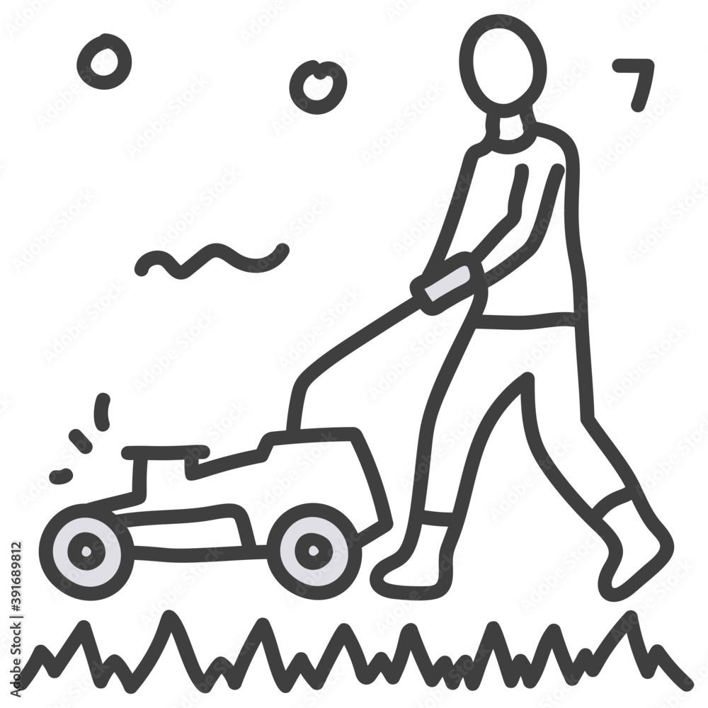 Wall mural Lawn Mower