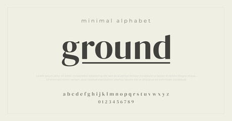 Minimal alphabet fonts. Typography, Lettering, Elegant, Fashion, Designs, Serif fonts, Lowercase. Vector illustration