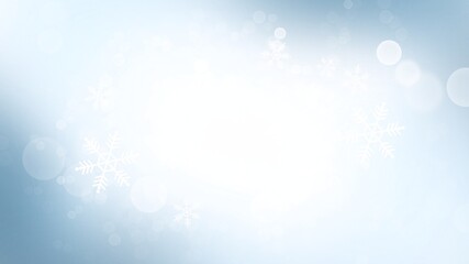 Abstract Backgrounds bokeh on Blue backgrounds with snowflakes , illustration wallpaper
