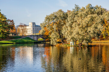 View of the Great Gatchina Palace. Palace Park. Gatchina. Leningrad region. Russia