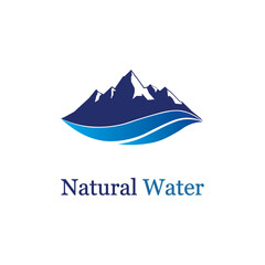natur water logo mountain vector 
