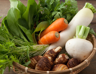 秋野菜集合　　家庭菜園