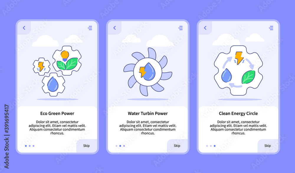 Poster onboarding for mobile app template ui web with flat outline style vector design illustration