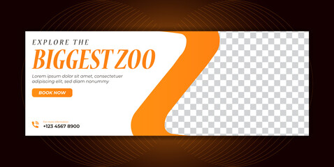Travel tour company agency social media post poster facebook cover page, header, timeline online web banner template design