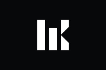 MK logo letter design on luxury background. KM logo monogram initials letter concept. MK icon logo design. KM elegant and Professional letter icon design on black background. M K MK KM