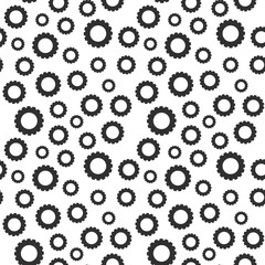Gear Wheels vector concept seamless pattern or background