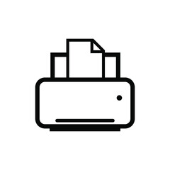 printer icon vector. printer icon black on white background. printer icon simple and modern.