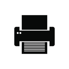 printer icon vector. printer icon black on white background. printer icon simple and modern.