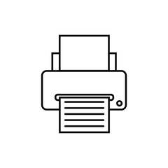 printer icon vector. printer icon black on white background. printer icon simple and modern.