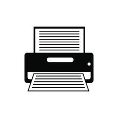 printer icon vector. printer icon black on white background. printer icon simple and modern.