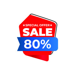 Sale Tag Vector Badge Template, Sale Label Collection, Clearance Sale Sticker Emblem, Bargain Sale Sign Isolated On White Background