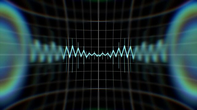 digital audio spectrum wave effect background