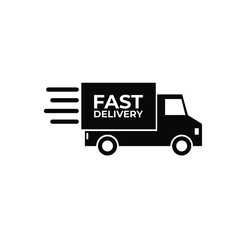 Delivery truck icon isolated on white background. Delivery truck icon in trendy design style. Delivery truck vector icon modern and simple flat symbol for web site, mobile, logo, app, UI.