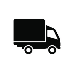 Delivery truck icon isolated on white background. Delivery truck icon in trendy design style. Delivery truck vector icon modern and simple flat symbol for web site, mobile, logo, app, UI.