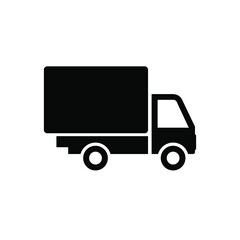 Delivery truck icon isolated on white background. Delivery truck icon in trendy design style. Delivery truck vector icon modern and simple flat symbol for web site, mobile, logo, app, UI.