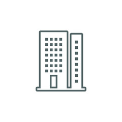 Buildings Icon Isolated On White Background. Buildings Icon Trendy And Modern Buildings Symbol For Logo, Web, App, Ui. Buildings Icon Simple Sign. Buildings Icon Flat Vector Illustration For G