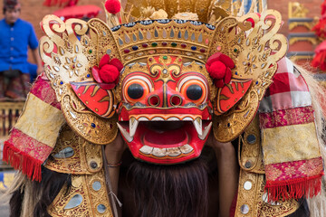 one of the scenes from the famous barong dance of Bali