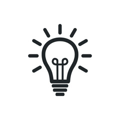 Bulb icon vector. Bulb icon isolated on white background. Bulb icon simple and modern for app, web and design.