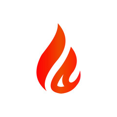 Fire icon vector. Fire icon isolated on white background. Fire icon simple and modern for app, web and design.