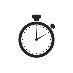 Stopwatch icon isolated on white background. Stopwatch icon trendy and modern stopwatch symbol for logo, web, app, ui. Stopwatch icon vector. Stopwatch icon flat vector illustration for graphic and we