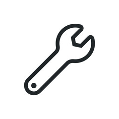 wrench icon vector. wrench icon isolated on white background