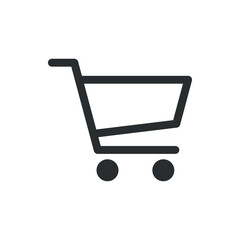 Shooping cart icon vector. Shooping cart icon isolated on white background. Shooping cart icon simple and modern for app, web and design.