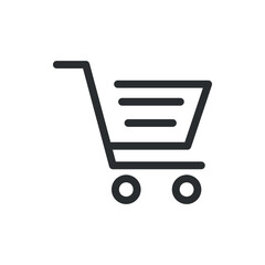 Shooping cart icon vector. Shooping cart icon isolated on white background. Shooping cart icon simple and modern for app, web and design.