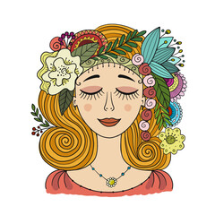 Woman portrait beautiful for your design