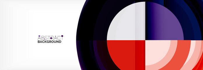 Obraz premium Round shapes, triangles and circles. Modern abstract background