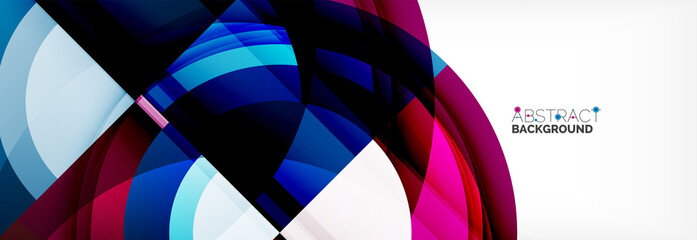 Obraz premium Round shapes, triangles and circles. Modern abstract background