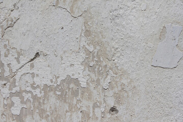 wall, background white of old shabby plaster