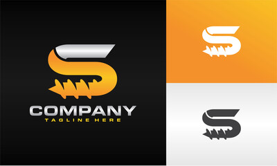 letter S logo drill bit