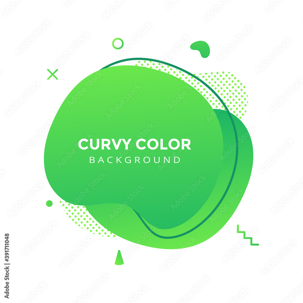 Poster modern liquid abstract element graphic gradient flat style design fluid vector colorful illustration