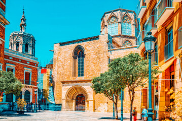 Back view of the Valencia Cathedral, Basilica of Cabildo de Vale