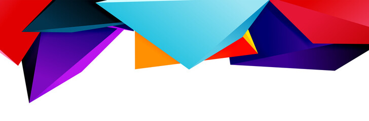 Obraz premium Triangle mosaic abstract background, 3d triangular low poly shapes. Geometric vector illustration for covers, banners, flyers and posters and other