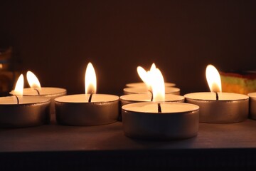 Diwali festival of light candles and celebration 