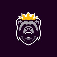 King bear esport logo design inspiration awesome