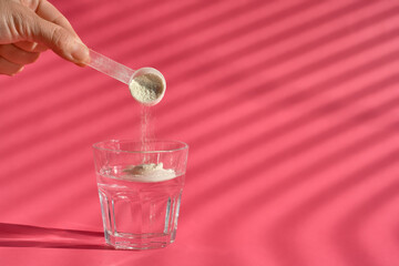 Collagen Protein Powder - Hydrolyzed added to a glass of water. Additional protein intake. Natural...