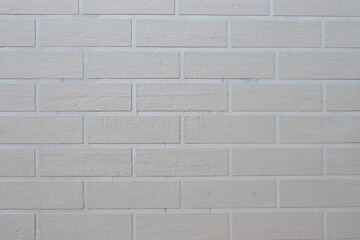 Brick wall white color. Monochrome textured wall