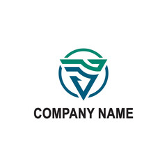 pa initial logo triangle vector