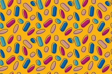 Abstract cartoon spots seamless vector pattern.