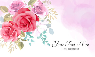 Beautiful floral background template