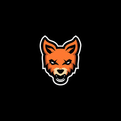 Obraz premium Fox logo mascot vector illustration. modern icons for logos and emblem